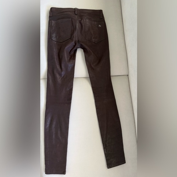Rag & Bone  Leather Low-Rise Pants Size: XS | US 24 - Picture 5 of 16